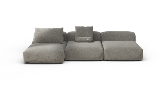 vetsak | Sofa Set 04 - Pebble - Platinum | Sofa Modulable | 5 Places | Grand Sofa