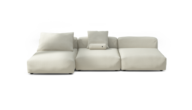 vetsak | Sofa Set 04 - Pique - Creme | Sofa Modulable | 5 Places | Grand Sofa