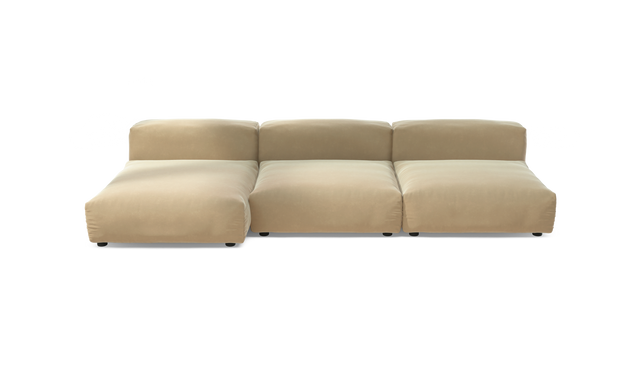 vetsak | Sofa Set 04 - Suave - Creme | Sofa Modulable | 5 Places | Grand Sofa