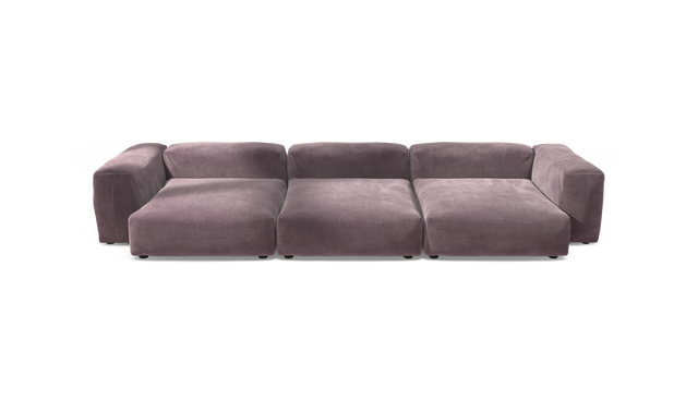 vetsak | Sofa Set 05 - Cord Velour - Blossom | Sofa Modulable | 5 Places | Grand Sofa | Sofa d'angle