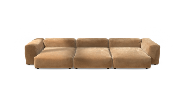 vetsak | Sofa Set 05 - Cord Velour - Camel | Sofa Modulable | 5 Places | Grand Sofa | Sofa d'angle