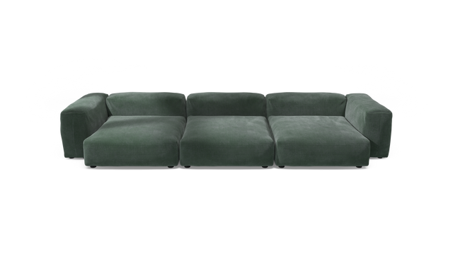 vetsak | Sofa Set 05 - Cord Velour - Hunter | Sofa Modulable | 5 Places | Grand Sofa | Sofa d'angle