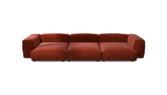 vetsak | Sofa Set 05 - Suave - Saffron | Sofa Modulable | 5 Places | Grand Sofa | Sofa d'angle