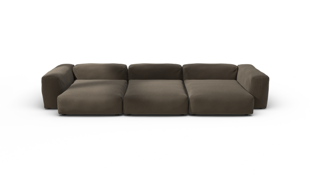 vetsak | Sofa Set 05 - Breeze - Brown | Sofa Modulable | 5 Places | Grand Sofa | Sofa d'angle
