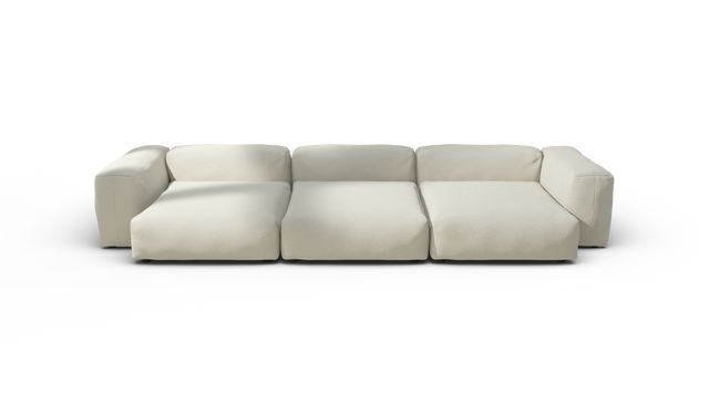 vetsak | Sofa Set 05 - Breeze - Ecru | Sofa Modulable | 5 Places | Grand Sofa | Sofa d'angle