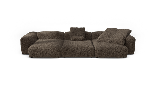vetsak | Sofa Set 05 - Doodle - Cacao | Sofa Modulable | 5 Places | Grand Sofa | Sofa d'angle