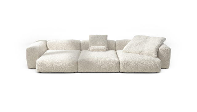 vetsak | Sofa Set 05 - Doodle - Creme | Sofa Modulable | 5 Places | Grand Sofa | Sofa d'angle