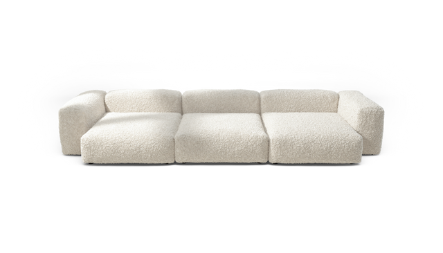 vetsak | Sofa Set 05 - Doodle - Creme | Sofa Modulable | 5 Places | Grand Sofa | Sofa d'angle