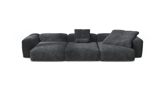vetsak | Sofa Set 05 - Doodle - Dark Grey | Sofa Modulable | 5 Places | Grand Sofa | Sofa d'angle