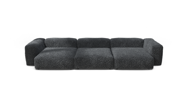 vetsak | Sofa Set 05 - Doodle - Dark Grey | Sofa Modulable | 5 Places | Grand Sofa | Sofa d'angle