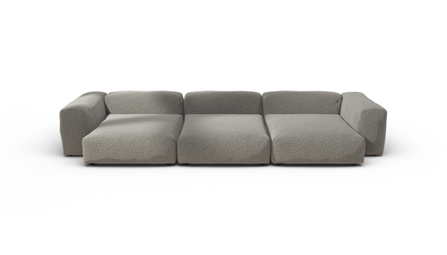 vetsak | Sofa Set 05 - Pebble - Platinum | Sofa Modulable | 5 Places | Grand Sofa | Sofa d'angle
