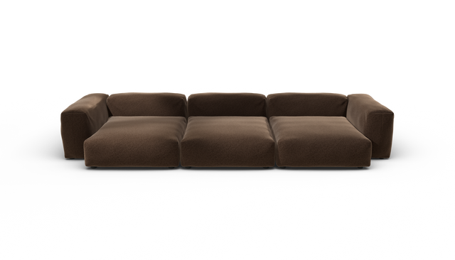 vetsak | Sofa Set 05 - Pebble - Umber | Sofa Modulable | 5 Places | Grand Sofa | Sofa d'angle