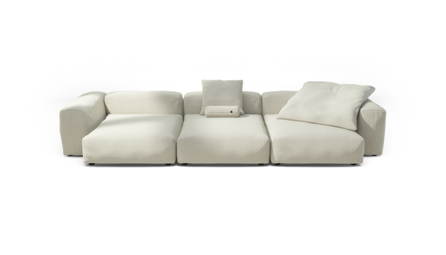 vetsak | Sofa Set 05 - Pique - Creme | Sofa Modulable | 5 Places | Grand Sofa | Sofa d'angle
