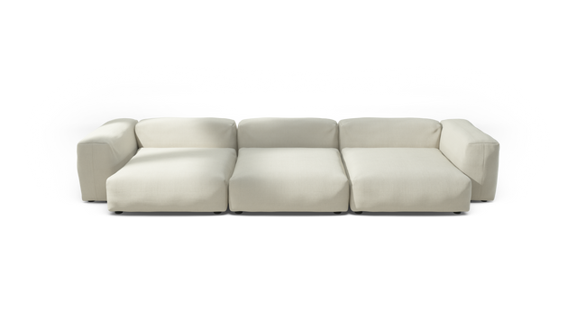 vetsak | Sofa Set 05 - Pique - Creme | Sofa Modulable | 5 Places | Grand Sofa | Sofa d'angle