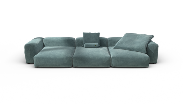 vetsak | Sofa Set 05 - Cord Velour - Mint | Sofa Modulable | 5 Places | Grand Sofa | Sofa d'angle