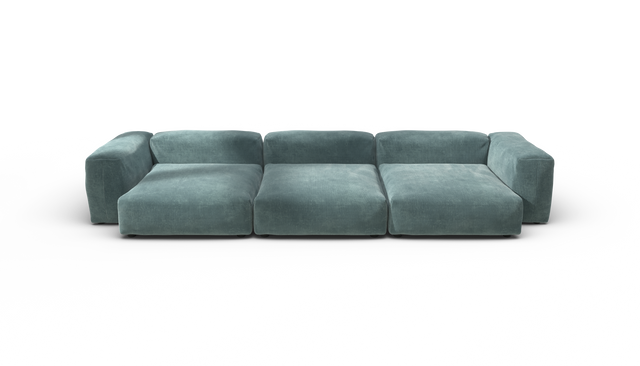 vetsak | Sofa Set 05 - Cord Velour - Mint | Sofa Modulable | 5 Places | Grand Sofa | Sofa d'angle