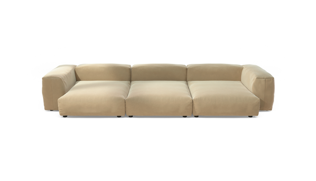 vetsak | Sofa Set 05 - Suave - Creme | Sofa Modulable | 5 Places | Grand Sofa | Sofa d'angle
