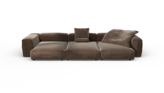 vetsak | Sofa Set 05 - Suave - Espresso | Sofa Modulable | 5 Places | Grand Sofa | Sofa d'angle
