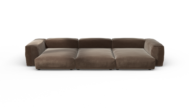 vetsak | Sofa Set 05 - Suave - Espresso | Sofa Modulable | 5 Places | Grand Sofa | Sofa d'angle