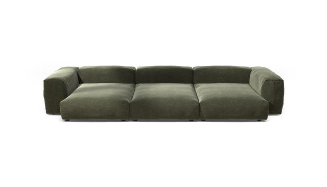 vetsak | Sofa Set 05 - Suave - Pine | Sofa Modulable | 5 Places | Grand Sofa | Sofa d'angle