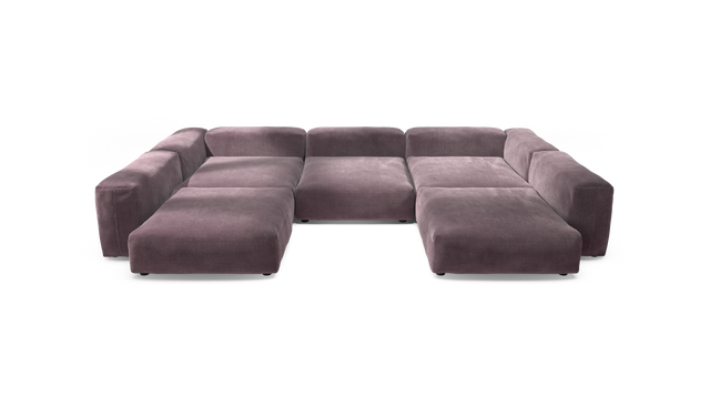 vetsak | Sofa Set 06 - Cord Velour - Blossom | Sofa Modulable | 6.5 Places | Grand Sofa | Sofa en U | Sofa d'angle