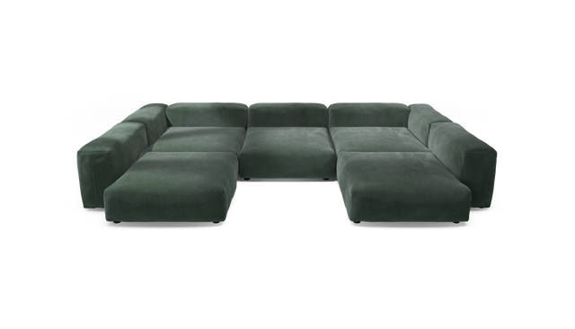 vetsak | Sofa Set 06 - Cord Velour - Hunter | Sofa Modulable | 6.5 Places | Grand Sofa | Sofa en U | Sofa d'angle