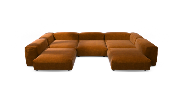 vetsak | Sofa Set 06 - Suave - Honey | Sofa Modulable | 6.5 Places | Grand Sofa | Sofa en U | Sofa d'angle