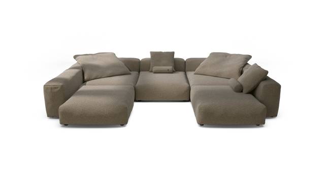 vetsak | Sofa Set 06 - Loop Loop - Taupe | Sofa Modulable | 6.5 Places | Grand Sofa | Sofa en U | Sofa d'angle