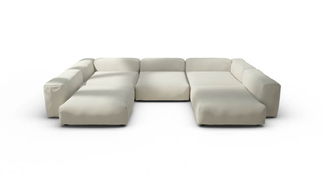 vetsak | Sofa Set 06 - Breeze - Ecru | Sofa Modulable | 6.5 Places | Grand Sofa | Sofa en U | Sofa d'angle
