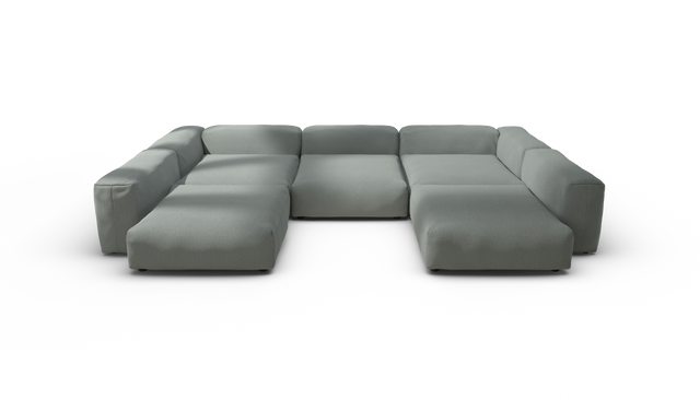vetsak | Sofa Set 06 - Breeze - Sage | Sofa Modulable | 6.5 Places | Grand Sofa | Sofa en U | Sofa d'angle