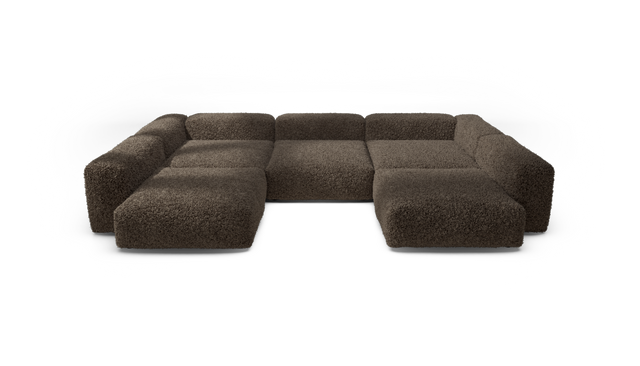 vetsak | Sofa Set 06 - Doodle - Cacao | Sofa Modulable | 6.5 Places | Grand Sofa | Sofa en U | Sofa d'angle