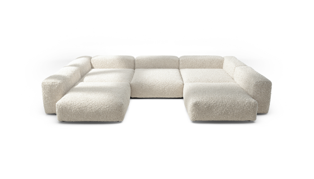vetsak | Sofa Set 06 - Doodle - Creme | Sofa Modulable | 6.5 Places | Grand Sofa | Sofa en U | Sofa d'angle