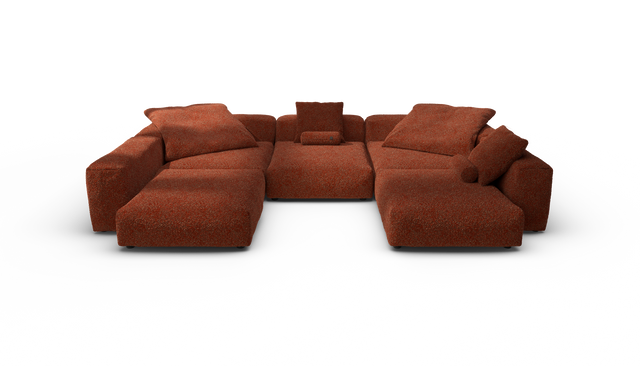 vetsak | Sofa Set 06 - Nub - Sienna | Sofa Modulable | 6.5 Places | Grand Sofa | Sofa en U | Sofa d'angle