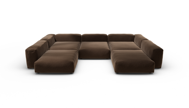vetsak | Sofa Set 06 - Pebble - Umber | Sofa Modulable | 6.5 Places | Grand Sofa | Sofa en U | Sofa d'angle