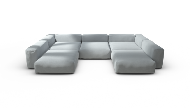 vetsak | Sofa Set 06 - Pique - Turquoise | Sofa Modulable | 6.5 Places | Grand Sofa | Sofa en U | Sofa d'angle