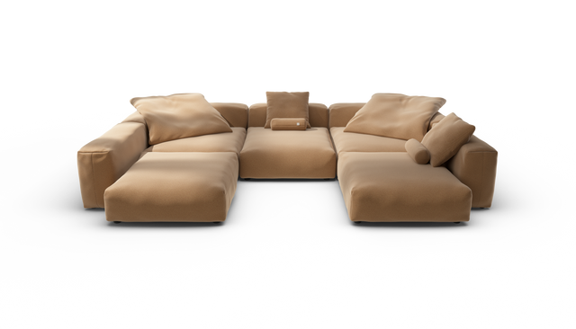 vetsak | Sofa Set 06 - Pique - Wheat | Sofa Modulable | 6.5 Places | Grand Sofa | Sofa en U | Sofa d'angle