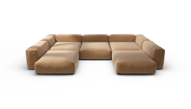 vetsak | Sofa Set 06 - Pique - Wheat | Sofa Modulable | 6.5 Places | Grand Sofa | Sofa en U | Sofa d'angle