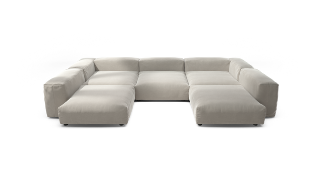 vetsak | Sofa Set 06 - Suave - Clay | Sofa Modulable | 6.5 Places | Grand Sofa | Sofa en U | Sofa d'angle