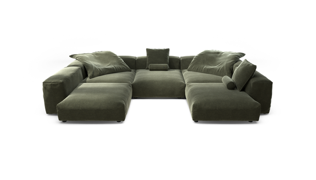 vetsak | Sofa Set 06 - Suave - Pine | Sofa Modulable | 6.5 Places | Grand Sofa | Sofa en U | Sofa d'angle