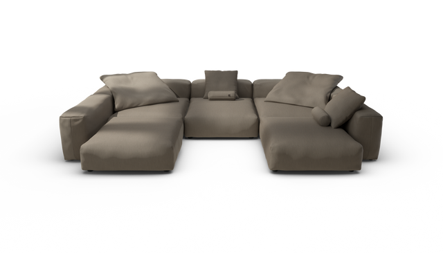 vetsak | Sofa Set 06 - Terrain - Driftwood | Sofa Modulable | 6.5 Places | Grand Sofa | Sofa en U | Sofa d'angle