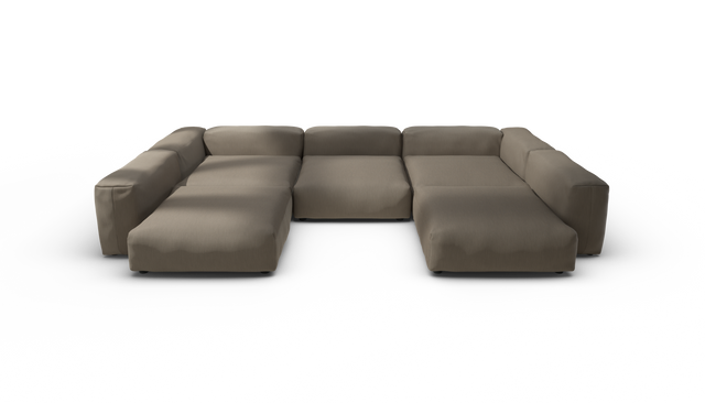 vetsak | Sofa Set 06 - Terrain - Driftwood | Sofa Modulable | 6.5 Places | Grand Sofa | Sofa en U | Sofa d'angle