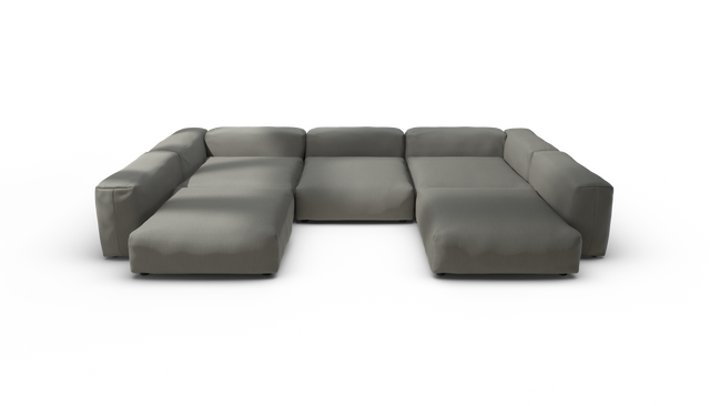 vetsak | Sofa Set 06 - Terrain - Flint | Sofa Modulable | 6.5 Places | Grand Sofa | Sofa en U | Sofa d'angle
