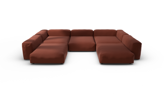 vetsak | Sofa Set 06 - Terrain - Saffron | Sofa Modulable | 6.5 Places | Grand Sofa | Sofa en U | Sofa d'angle