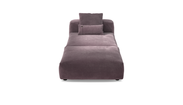 vetsak | Sofa Set 07 - Sun Lounger - Cord Velour - Blossom | Sofa Modulable | 2 Places | Daybed | Méridienne