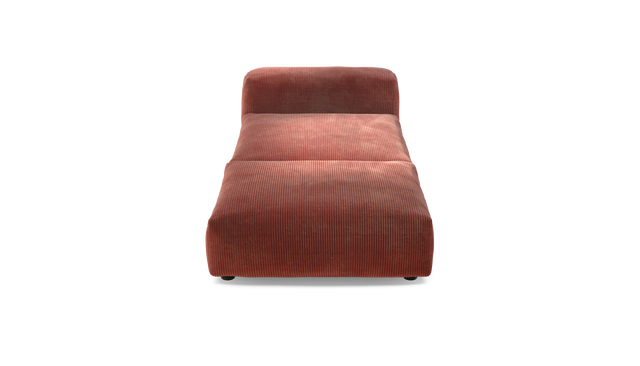vetsak | Sofa Set 07 - Sun Lounger - Cord Velour - Brick | Sofa Modulable | 2 Places | Daybed | Méridienne