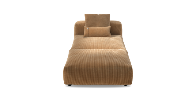 vetsak | Sofa Set 07 - Sun Lounger - Cord Velour - Camel | Sofa Modulable | 2 Places | Daybed | Méridienne