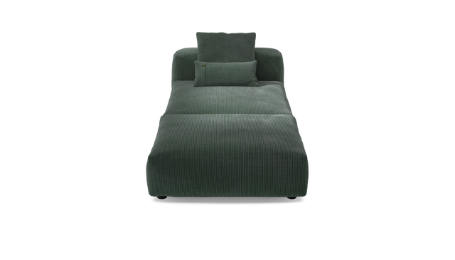 vetsak | Sofa Set 07 - Sun Lounger - Cord Velour - Hunter | Sofa Modulable | 2 Places | Daybed | Méridienne