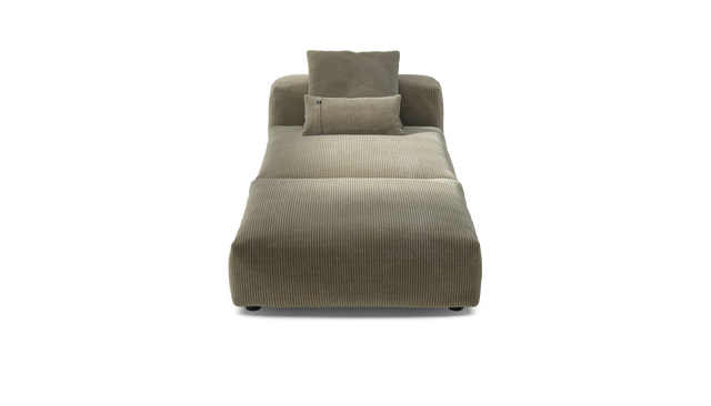 vetsak | Sofa Set 07 - Sun Lounger - Cord Velour - Khaki | Sofa Modulable | 2 Places | Daybed | Méridienne