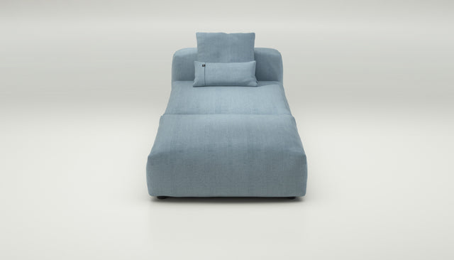 vetsak | Sofa Set 07 - Sun Lounger - herringbone - light blue | Sofa Modulable | 2 places | Daybed | Chaiselounge