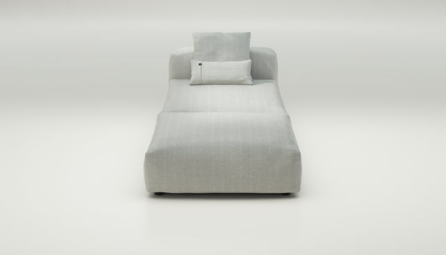 vetsak | Sofa Set 07 - Sun Lounger - herringbone - light grey | Sofa Modulable | 2 places | Daybed | Chaiselounge
